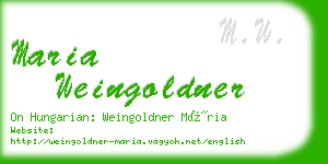 maria weingoldner business card